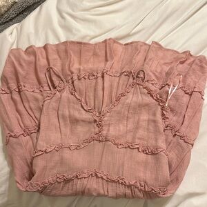 Women's Pink Ruffled Top